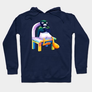 Angry Pingu meme pop art Hoodie